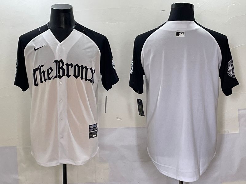 Men 2025 New York Yankees Blank White black Five generations Joint Name Nike MLB Jersey style 51->new york yankees->MLB Jersey